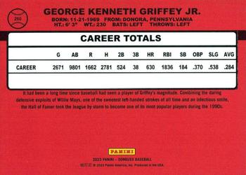 2023 Donruss - Career Stat Line #260 Ken Griffey Jr. Back