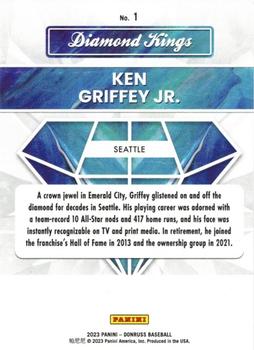 2023 Donruss - America #1 Ken Griffey Jr. Back