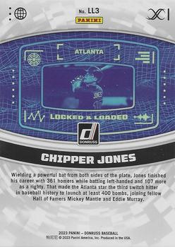2023 Donruss - Locked & Loaded Green #LL3 Chipper Jones Back