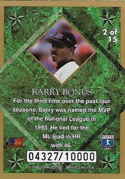 1994 Leaf - Gold Leaf Stars #2 Barry Bonds Back
