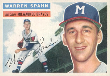 1956 Topps #10 Warren Spahn Front