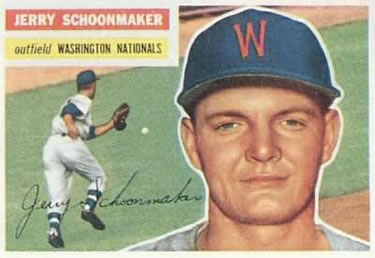 1956 Topps #216 Jerry Schoonmaker Front