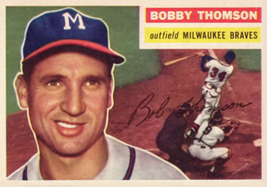 1956 Topps #257 Bobby Thomson Front