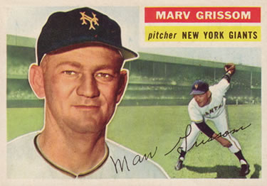 1956 Topps #301 Marv Grissom Front