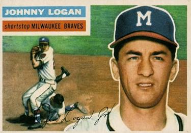 1956 Topps #136 Johnny Logan Front