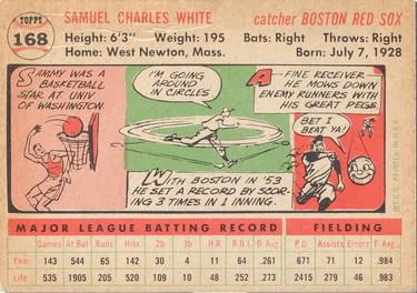 1956 Topps #168 Sammy White Back