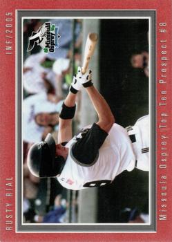 2008 Grandstand Missoula Osprey 10th Anniversary - Top Ten Prospects #8 Rusty Ryal Front