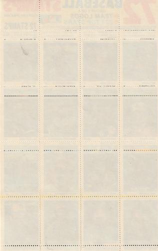 1983 Fleer Stamps - Panels #1 Group 1 of 4 Back
