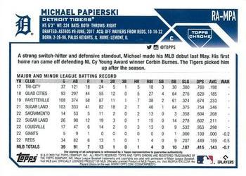 2023 Topps Chrome - Rookie Autographs Purple Speckle #RA-MPA Michael Papierski Back