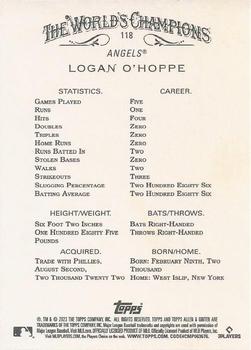 2023 Topps Allen & Ginter #118 Logan O'Hoppe Back
