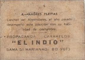 1948-49 Caramelos El Indio #4 Andres Fleitas Back