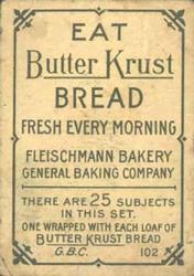 1911-14 Butter Krust Bread (D304) #NNO Sam Crawford Back