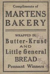 1911-14 Martens Bakery (D304) #NNO Chief Bender Back
