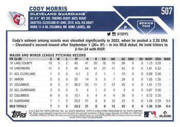 2023 Topps - 582 Montgomery Club Foil Stamped #507 Cody Morris Back