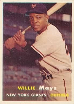 1957 Topps #10 Willie Mays Front