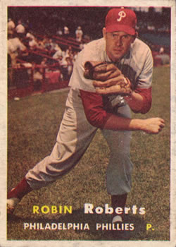 1957 Topps #15 Robin Roberts Front
