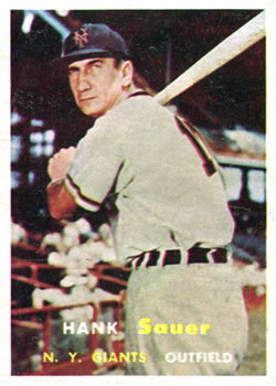 1957 Topps #197 Hank Sauer Front