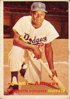 1957 Topps #201 Sandy Amoros Front