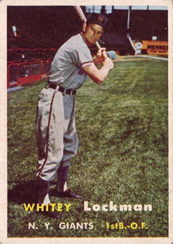 1957 Topps #232 Whitey Lockman Front