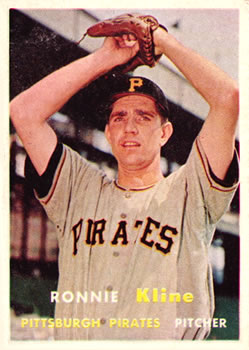 1957 Topps #256 Ronnie Kline Front