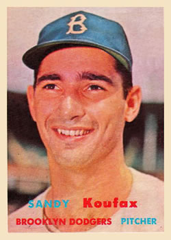 1957 Topps #302 Sandy Koufax Front