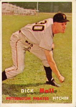 1957 Topps #308 Dick Hall Front