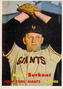 1957 Topps #310 Max Surkont Front