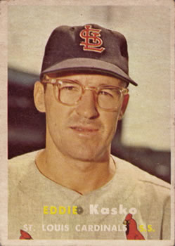 1957 Topps #363 Eddie Kasko Front