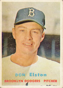 1957 Topps #376 Don Elston Front