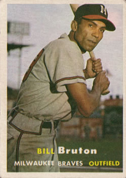 1957 Topps #48 Bill Bruton Front