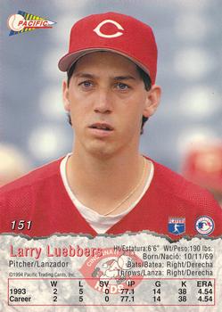 1994 Pacific #151 Larry Luebbers Back