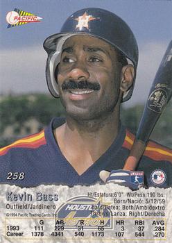 1994 Pacific #258 Kevin Bass Back