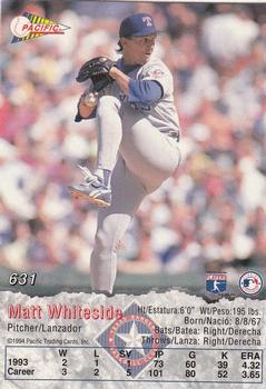 1994 Pacific #631 Matt Whiteside Back