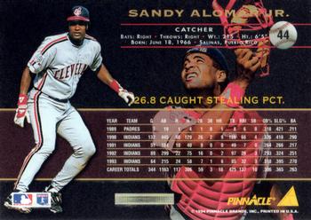 1994 Pinnacle #44 Sandy Alomar Jr. Back