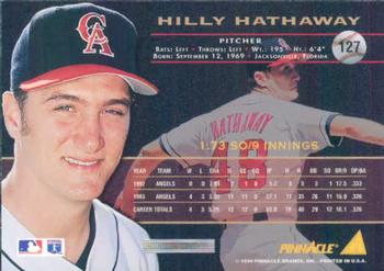 1994 Pinnacle #127 Hilly Hathaway Back