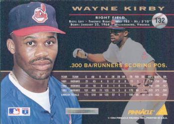 1994 Pinnacle #132 Wayne Kirby Back