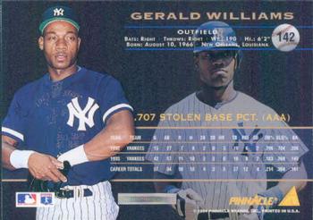 1994 Pinnacle #142 Gerald Williams Back