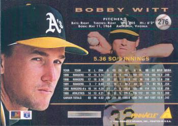 1994 Pinnacle #276 Bobby Witt Back