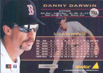 1994 Pinnacle #303 Danny Darwin Back