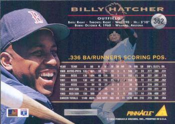 1994 Pinnacle #362 Billy Hatcher Back
