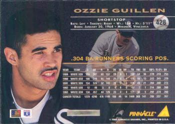 1994 Pinnacle #428 Ozzie Guillen Back
