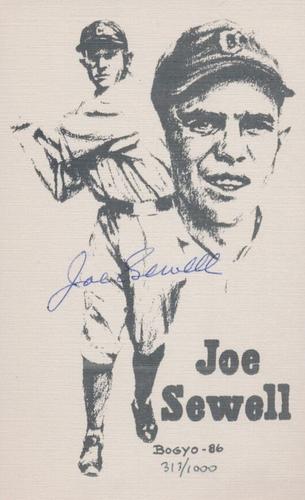 1986-87 3-Starr Press Bogyo Postcards - Autographs #NNO Joe Sewell Front
