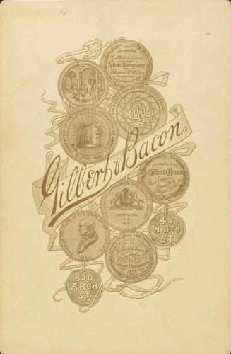 1888 Gilbert and Bacon Studio Cabinets #NNO John M. Henry Back