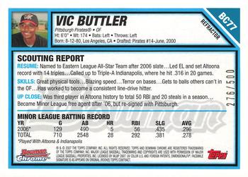 2007 Bowman - Chrome Prospects Refractors #BC77 Vic Buttler Back