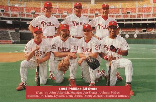 1994 Philadelphia Phillies Photocards Update #NNO 1994 Phillies All-Stars Front