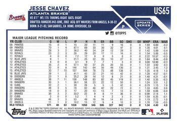 2023 Topps Update #US65 Jesse Chavez Back