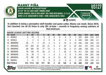 2023 Topps Update #US127 Manny Piña Back