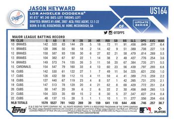 2023 Topps Update #US164 Jason Heyward Back