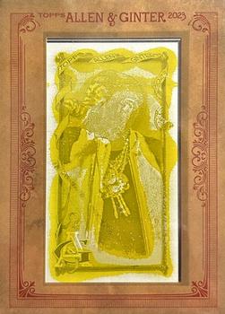 2023 Topps Allen & Ginter - Mini Framed Printing Plate Yellow #277 Meek Mill Front