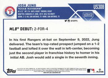 2023 Topps Update - Gold Foil #US308 Josh Jung Back